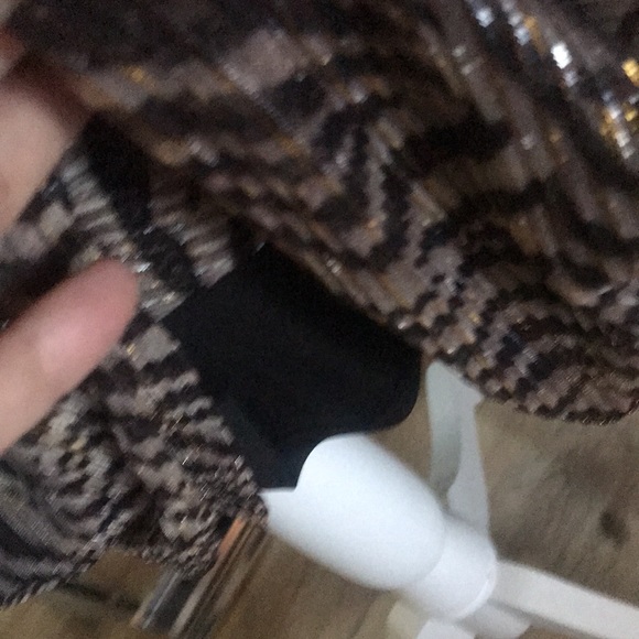 🔥Laundry, Shelli Segal, metallic zebra, ruched dress - Picture 8 of 13